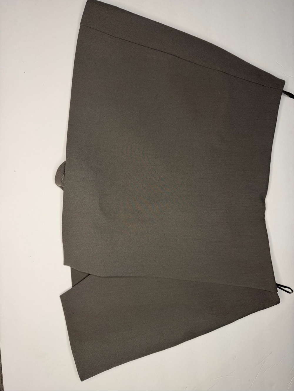 Zara Olive-Taupe Asymmetric Mini Skirt